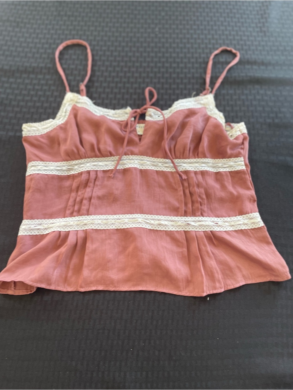 Women's Lace-Trim Spaghetti Strap Cami - Dusty Rose